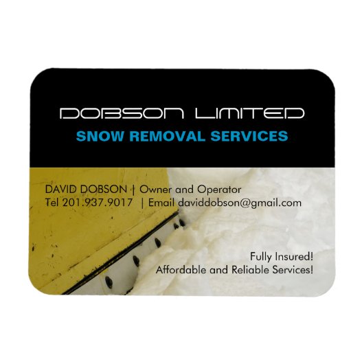 Koelkastmagneten voor Sneeuwverwijderingsbedrijf Magneet (Horizontaal)