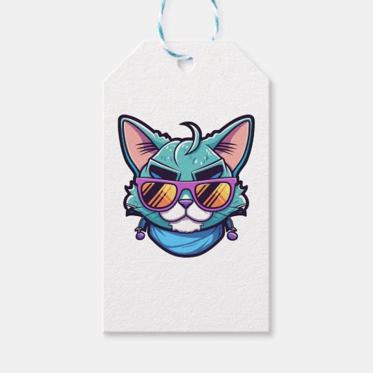 Koelkatten met zonnebrillen cadeaulabel (Voorkant)