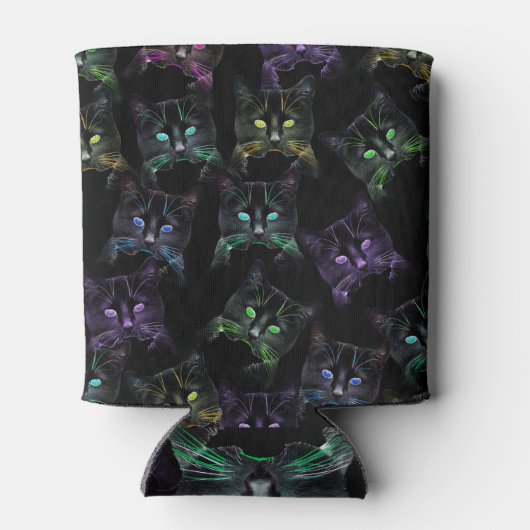 Koelkatten op zwart blikjeskoeler (Achterkant)