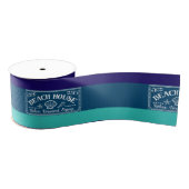 Koelkhuis Relax Unwind Geniet van Blauwgroen marin Grosgrain Lint (Spoel)