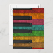 Koelkleurig antiek grijnsteeneffect piano briefkaart (Voorkant / Achterkant)