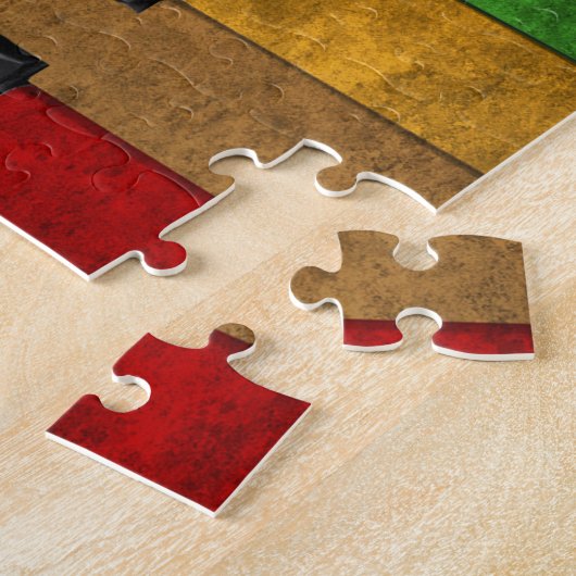 Koelkleurig antiek grijnsteeneffect piano legpuzzel (Zijkant)