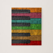 Koelkleurig antiek grijnsteeneffect piano legpuzzel (Verticaal)