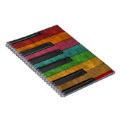 Koelkleurig antiek grijnsteeneffect piano notitieboek (Rechterzijde)