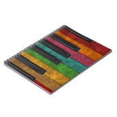 Koelkleurig antiek grijnsteeneffect piano notitieboek (Linkerzijde)