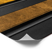 Koelkleurig antiek grijnsteeneffect piano poster (Hoek)