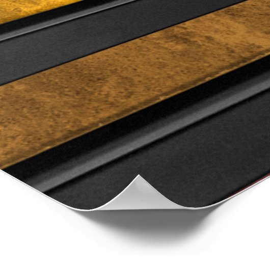 Koelkleurig antiek grijnsteeneffect piano poster (Hoek)