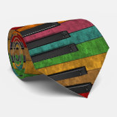 Koelkleurig antiek grijnsteeneffect piano stropdas (Opgerold)