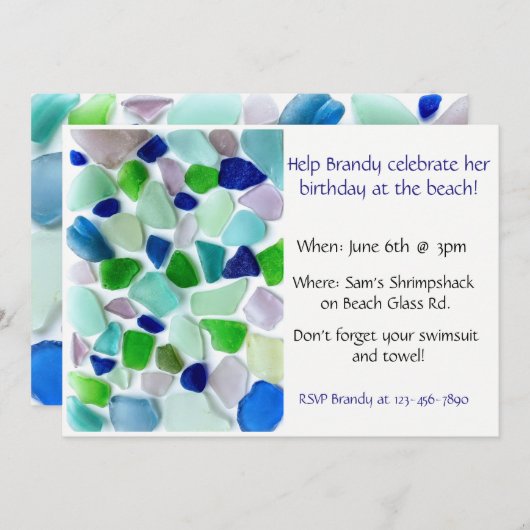 Koelkleurige Zee-brillenglazen Kaart (Voorkant / Achterkant)