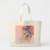 Koelkleurige zomerkleuren zwenken bloemen grote tote bag (Voorkant)