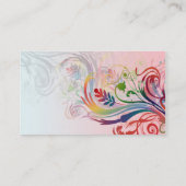 Koelkleurige zomerkleuren zwenken bloemen visitekaartje (Achterkant)