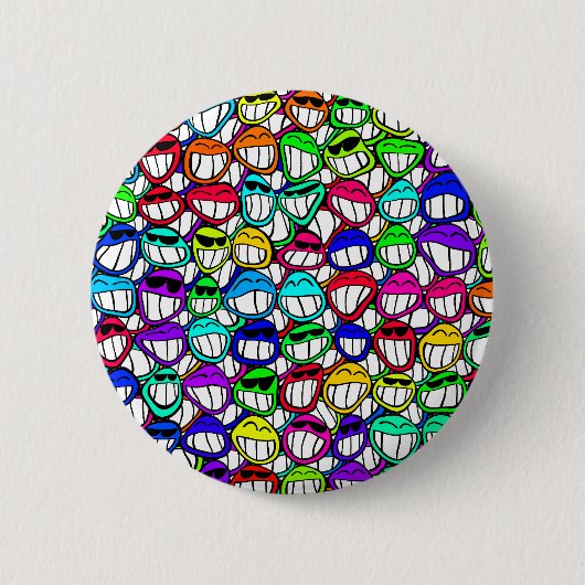 Koellazinggezichten Ronde Button 5,7 Cm (Voorkant)