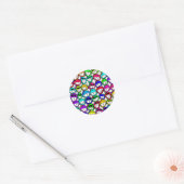 Koellazinggezichten Ronde Sticker (Envelop)