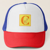 Koelletter "C" (gepersonaliseerd) Trucker Pet (Voorkant)
