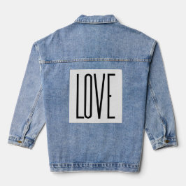 Koelliefde - Minimalistisch grafisch ontwerp Denim Jacket