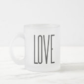 Koelliefde - Minimalistisch grafisch ontwerp Matglas Koffiemok (Links)