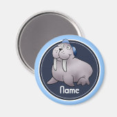 Koelmagneet, Naam Sjabloon, Walrus Magneet (Voorkant / Achterkant)