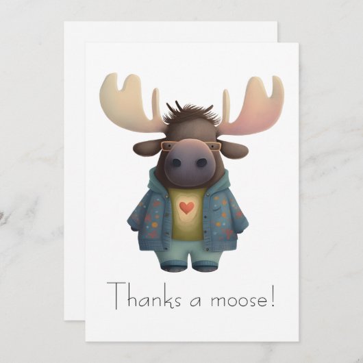 Koelmazen in Fancy jassen en bril Bedankkaart (Voorkant / Achterkant)