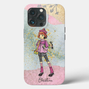 Koelmeisje met de naam Red Hair Gold Case-Mate iPhone Case