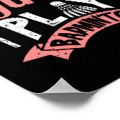 Koelmeisjes die badminton Funny badminton spelen Poster (Hoek)