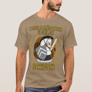 Koelmeisjes spelen schaakspel Thinking Sports Ches T-shirt
