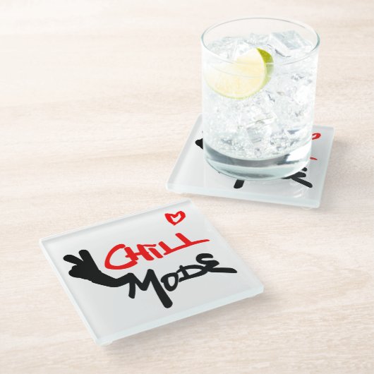 Koelmodus geactiveerd glazen onderzetter (Schuin)