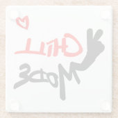 Koelmodus geactiveerd glazen onderzetter (Achterkant)