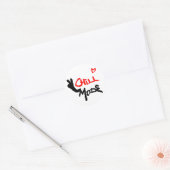 Koelmodus geactiveerd ronde sticker (Envelop)