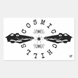 Koelmotto van reptielen v1 rechthoekige sticker