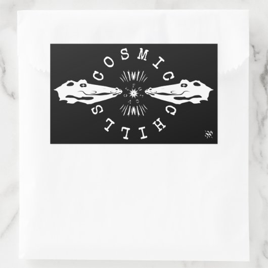 Koelmotto van reptielen v2 rechthoekige sticker (Tas)