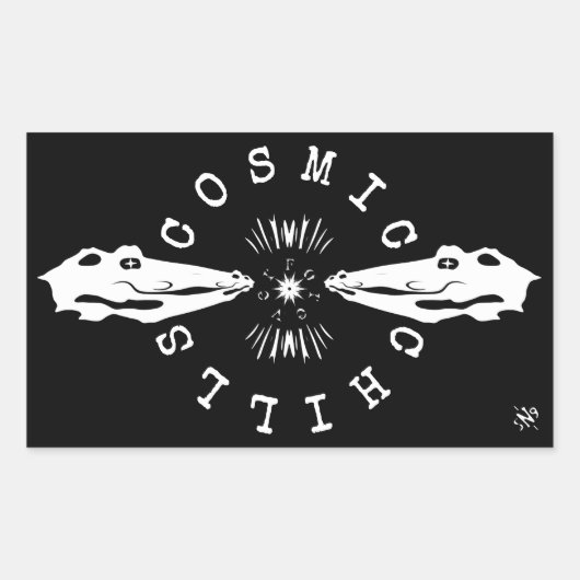 Koelmotto van reptielen v2 rechthoekige sticker (Voorkant)