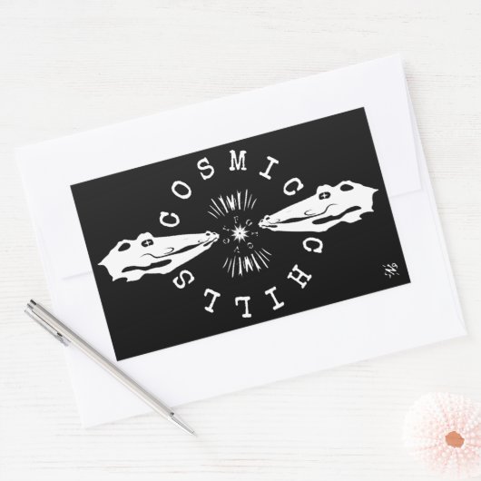 Koelmotto van reptielen v2 rechthoekige sticker (Envelop)