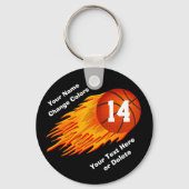 Koelontvlamming Aangepaste Basketball-Sleutelhange Sleutelhanger (Voorkant)