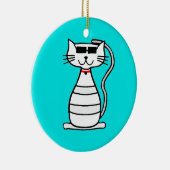 Koelpan met zonnebrillen keramisch ornament (Rechts)