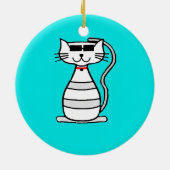 Koelpan met zonnebrillen keramisch ornament (Achterkant)