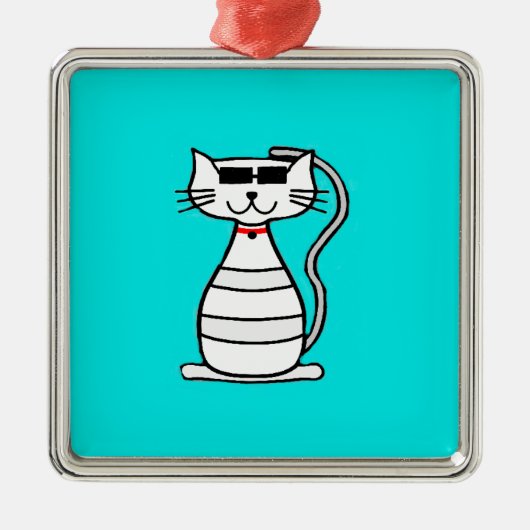 Koelpan met zonnebrillen metalen ornament (Voorkant)