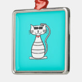 Koelpan met zonnebrillen metalen ornament (Links)