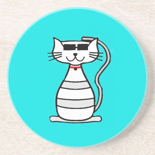 Koelpan met zonnebrillen zandsteen onderzetter (Voorkant)