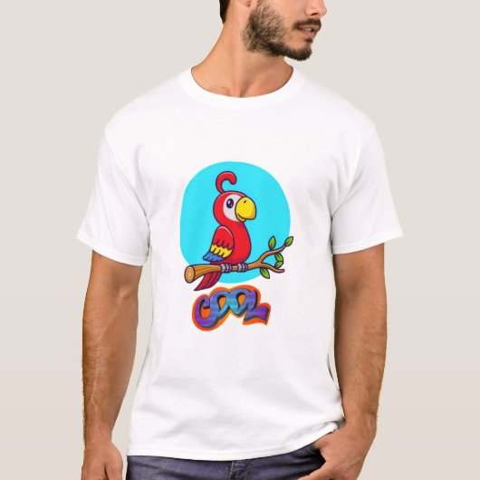 Koelpapegaai voor roodbel t-shirt (Voorkant)