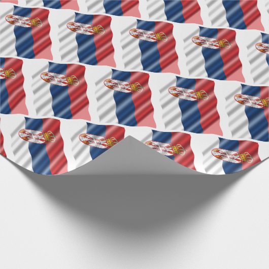 Koelpapier onder Servische vlag Cadeaupapier (Hoek)
