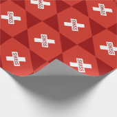 Koelpapier onder Zwitserse vlag | Sluitingen cadea Cadeaupapier (Hoek)