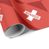 Koelpapier onder Zwitserse vlag | Sluitingen cadea Cadeaupapier (Rol Hoek)