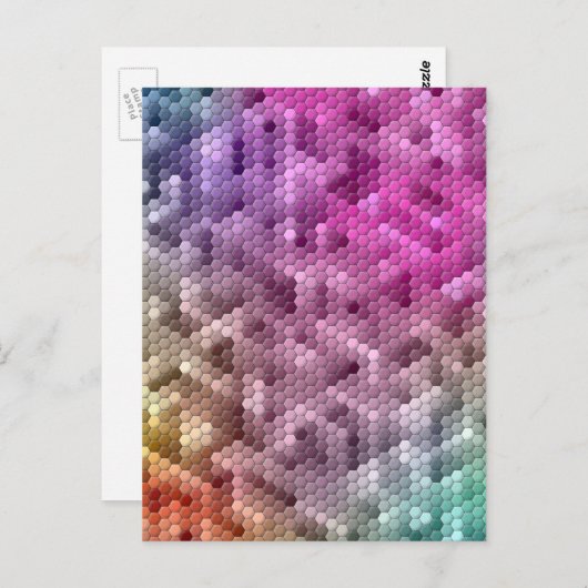 Koelregenboogkleurige mozaïek briefkaart (Voorkant / Achterkant)