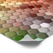 Koelregenboogkleurige mozaïek poster (Hoek)