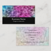 Koelregenboogkleurige mozaïek visitekaartje (Voorkant / Achterkant)