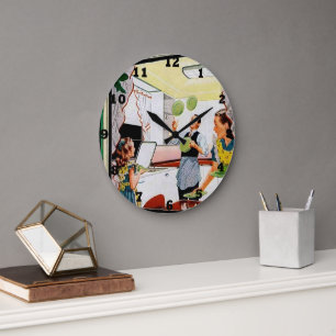 Koelretro  keuken grote klok