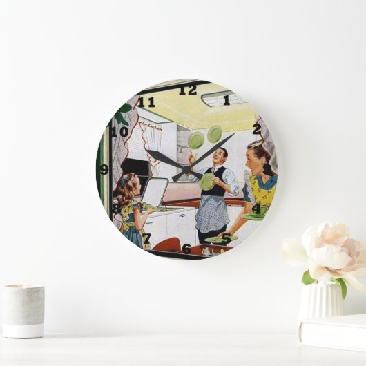 Koelretro  keuken grote klok (Huis)