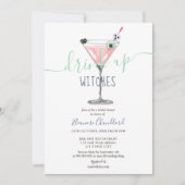 Koelroze cocktailwitjes Halloween vrijgezellenfees Kaart (Voorkant)