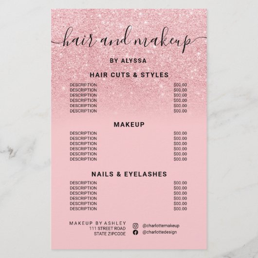 Koelroze glitterprijzen logo We zijn open Flyer (Achterkant)