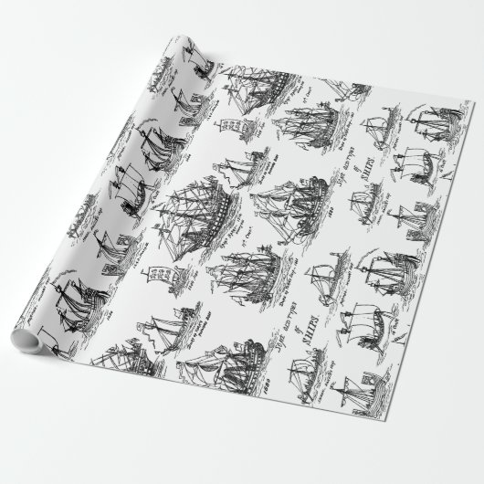 KOELSCHEPEN VAN OUDE CADEAUPAPIER (Uitgerold)